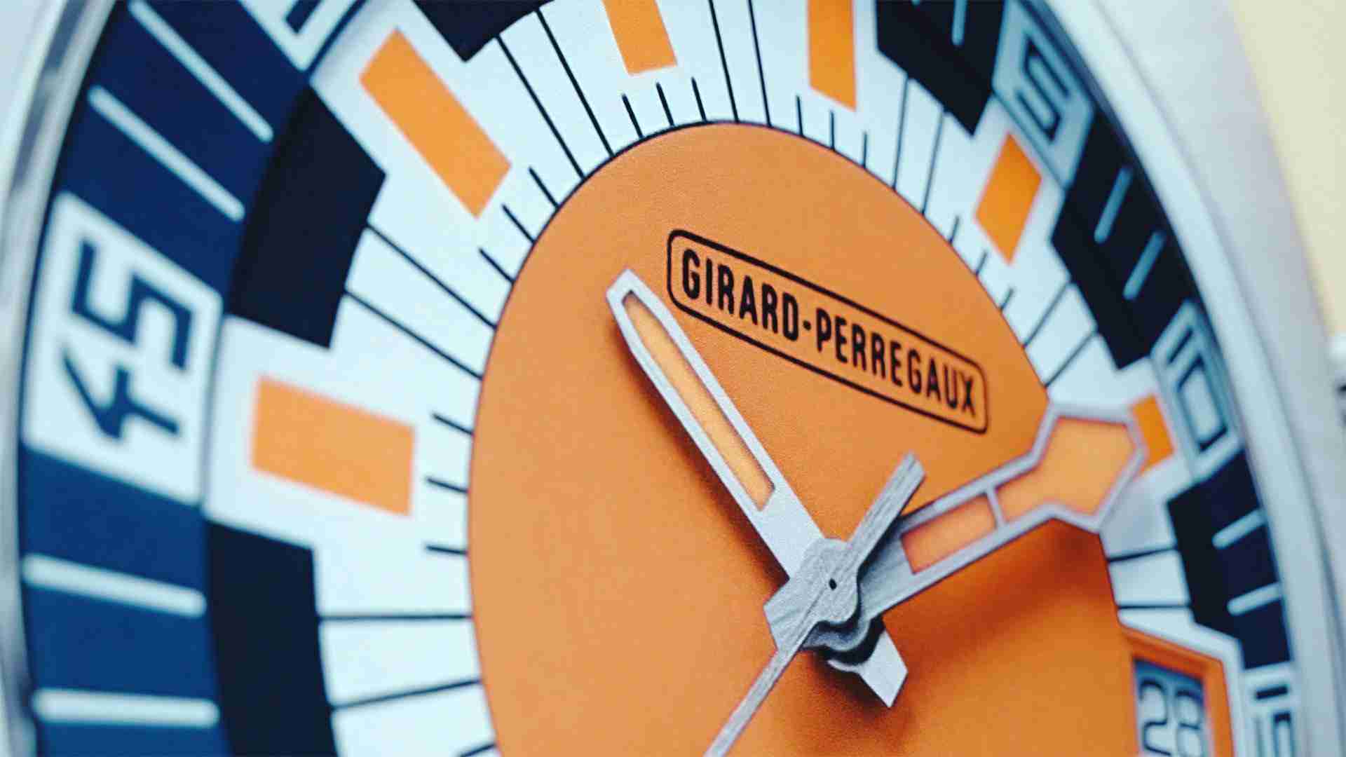 Girard-Perregaux watch dial, filmed for The Hour Glass